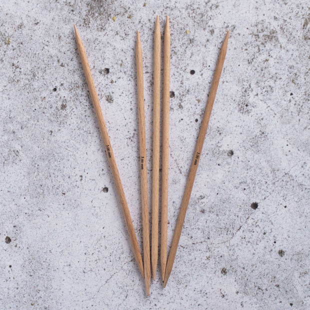 Knitpro Basix Beech Strumpstickor