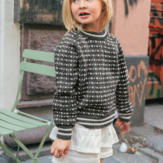 2509_3a Islender genser Norske ikoner junior - kit