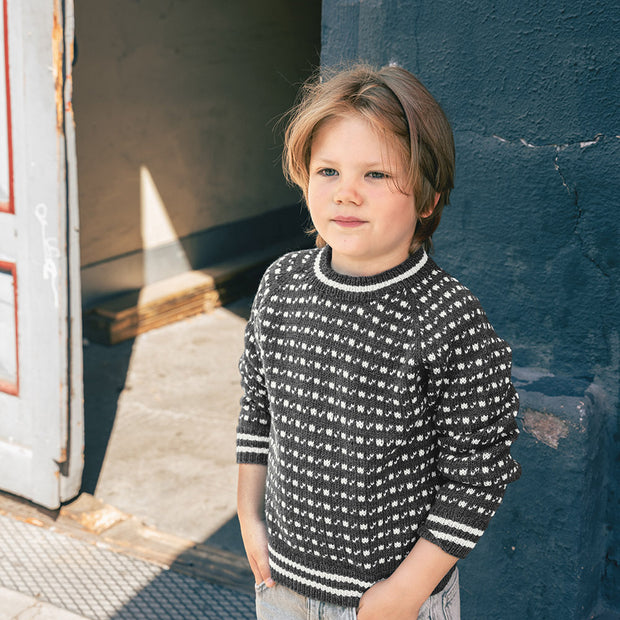 2509_3a Islender genser Norske ikoner junior - kit