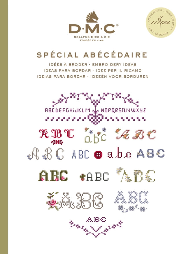 DMC Mönsterbok för broderi med bokstäver