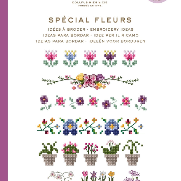 DMC Mönsterbok för broderi med blommor