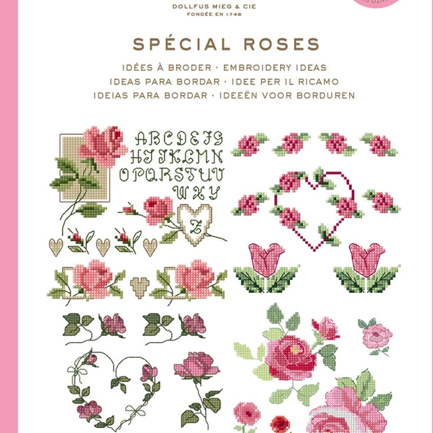 DMC Rosor mini motiv korsstygn - bok