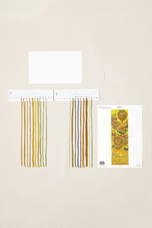 DMC Sunflowers Vincent Van Gogh -  broderikit bokmärke