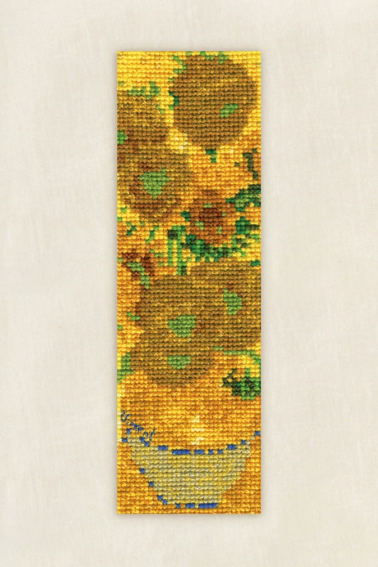 DMC Sunflowers Vincent Van Gogh -  broderikit bokmärke