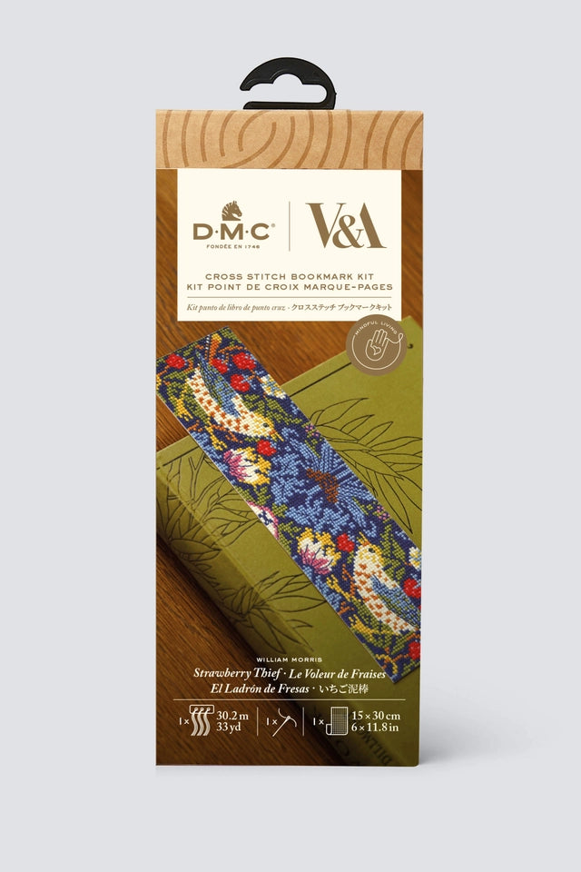 DMC William Morris bokmärke - broderi kit Strawberry Thief