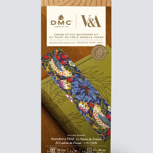 DMC William Morris bokmärke - broderi kit Strawberry Thief
