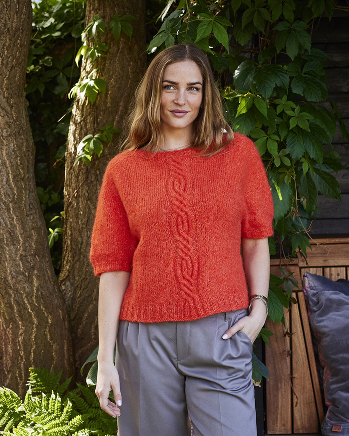 892206 T-shirt med fläta i Sally - kit