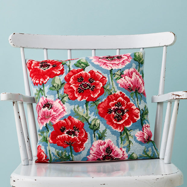 Kudde Vallmo Broderikit 83-3375