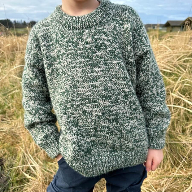 PetiteKnit Melange sweater junior beskrivning
