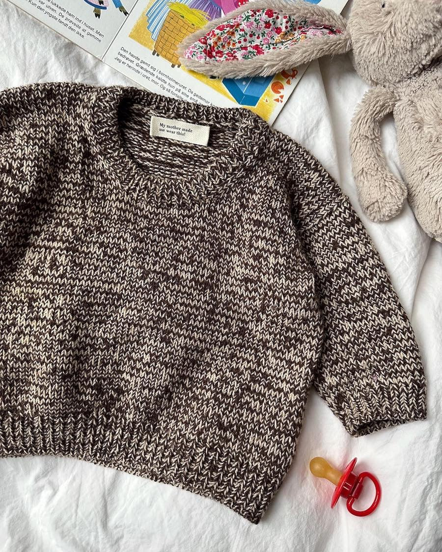 PetiteKnit Melange sweater baby beskrivning
