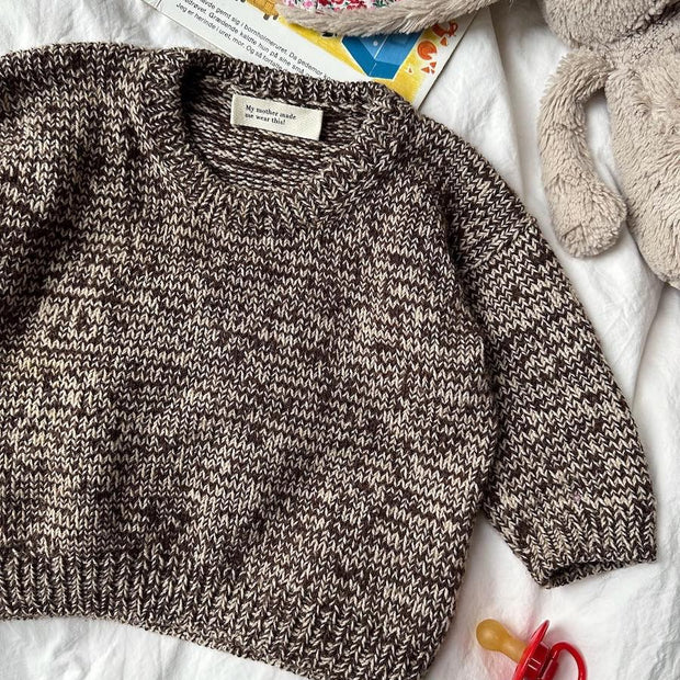 PetiteKnit Melange sweater baby beskrivning
