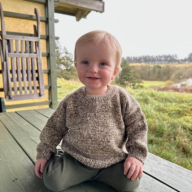 PetiteKnit Melange sweater baby beskrivning