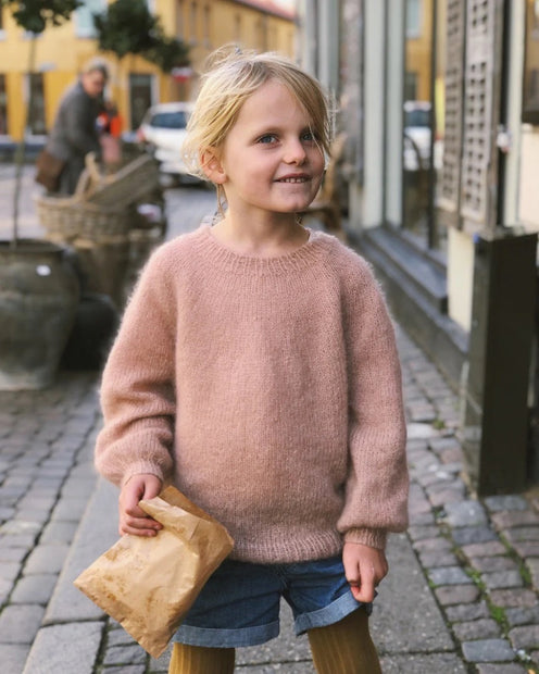 PetiteKnit Novice sweater junior -  mohair edition beskrivning
