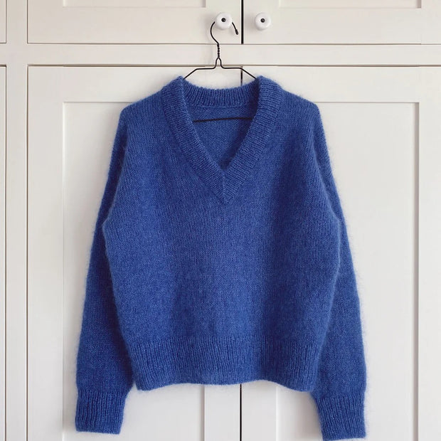 PetiteKnit Stockholm sweater V-neck beskrivning