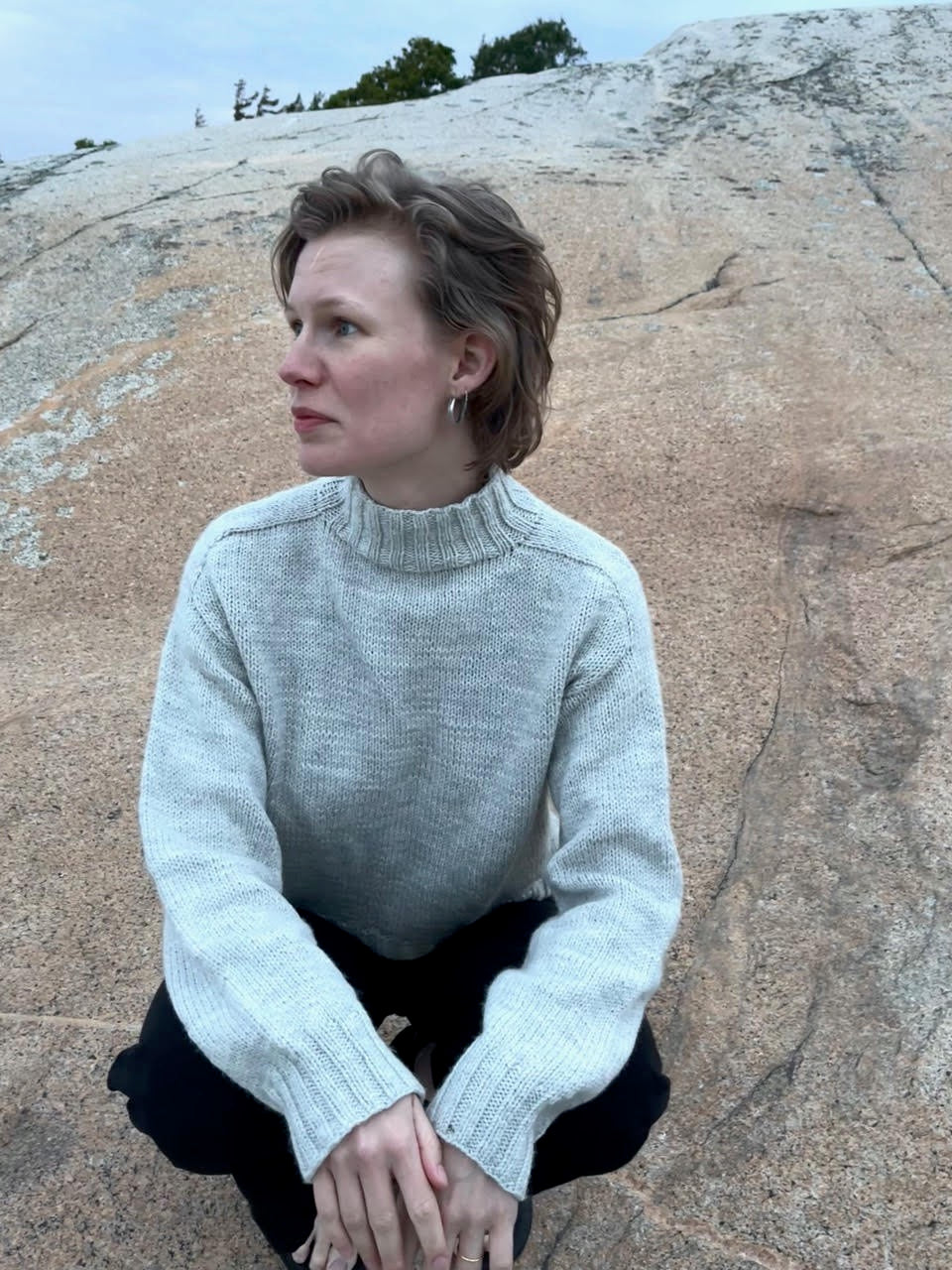 Magda sweater Stickprovet beskrivning