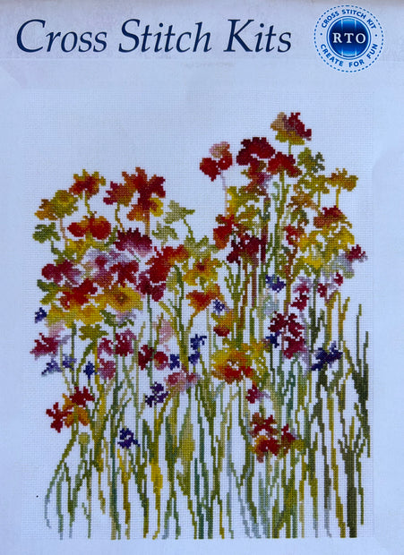 Akvarell blommor Broderikit M581