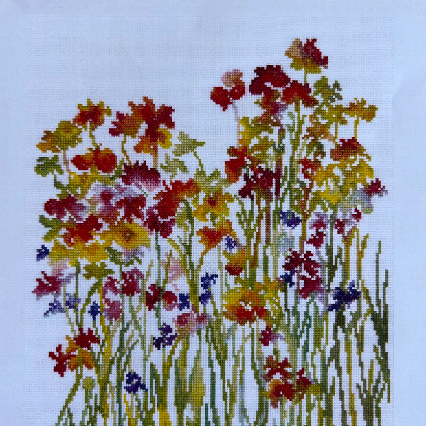 Akvarell blommor Broderikit M581