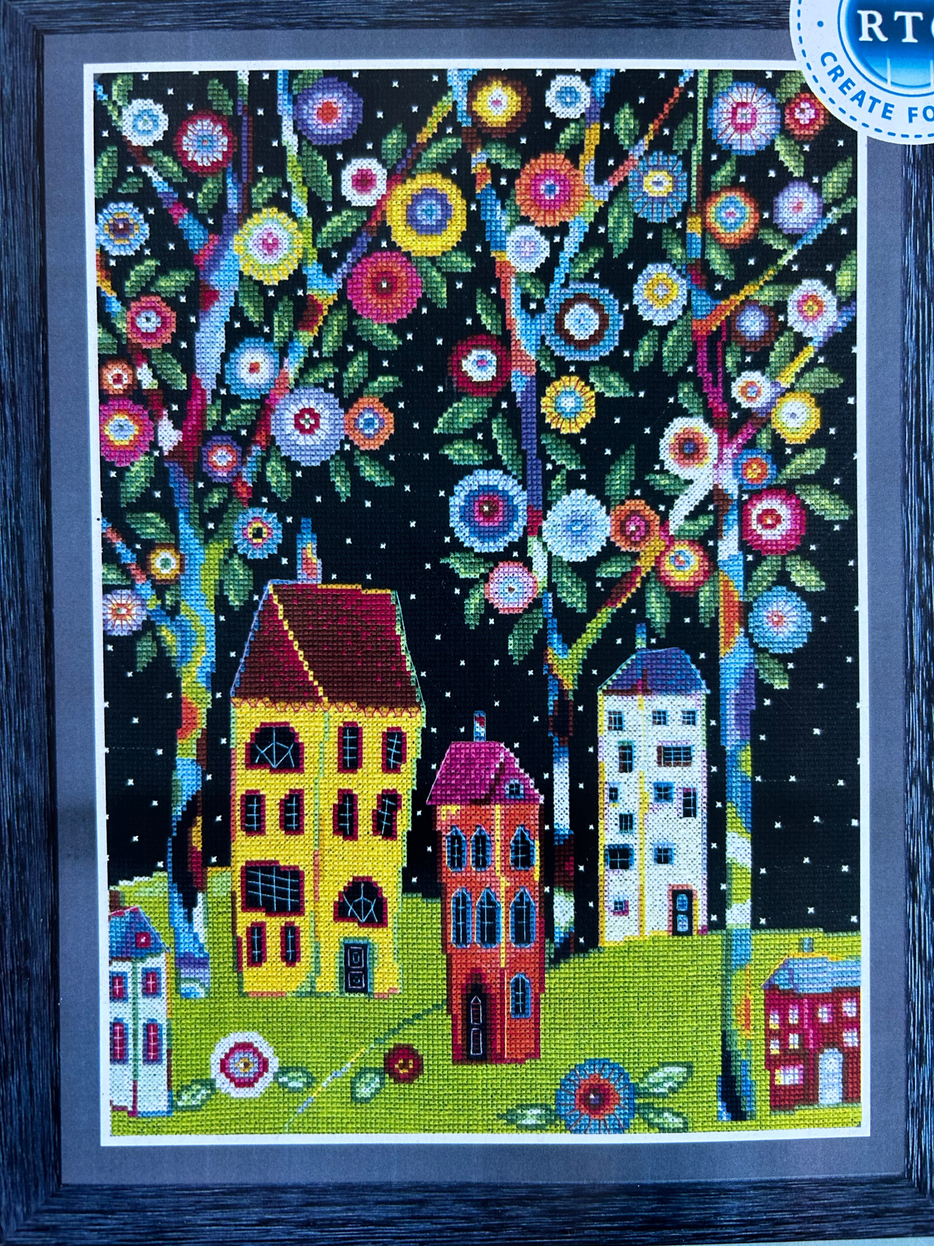 Hus & träd Broderikit M689