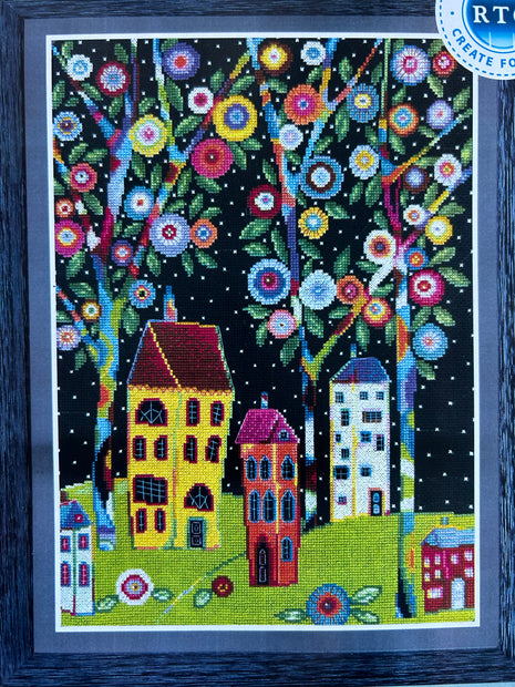 Hus & träd Broderikit M689