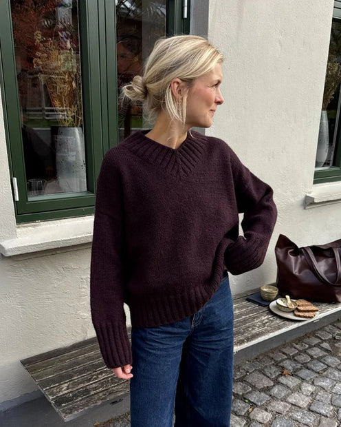 Hannah sweater v-neck PetiteKnit - beskrivning