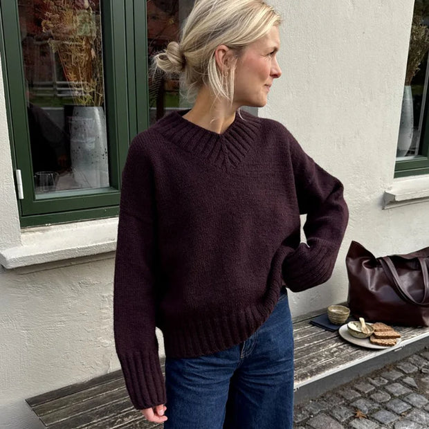 Hannah sweater v-neck PetiteKnit - beskrivning