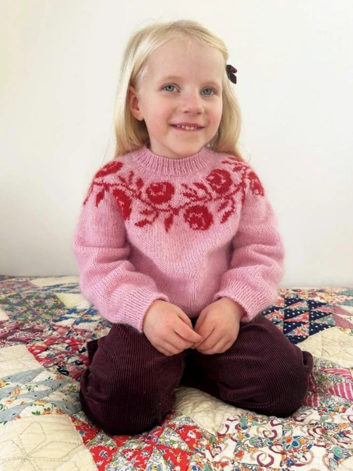 Rosie yoke sweater jr LeKnit - beskrivning