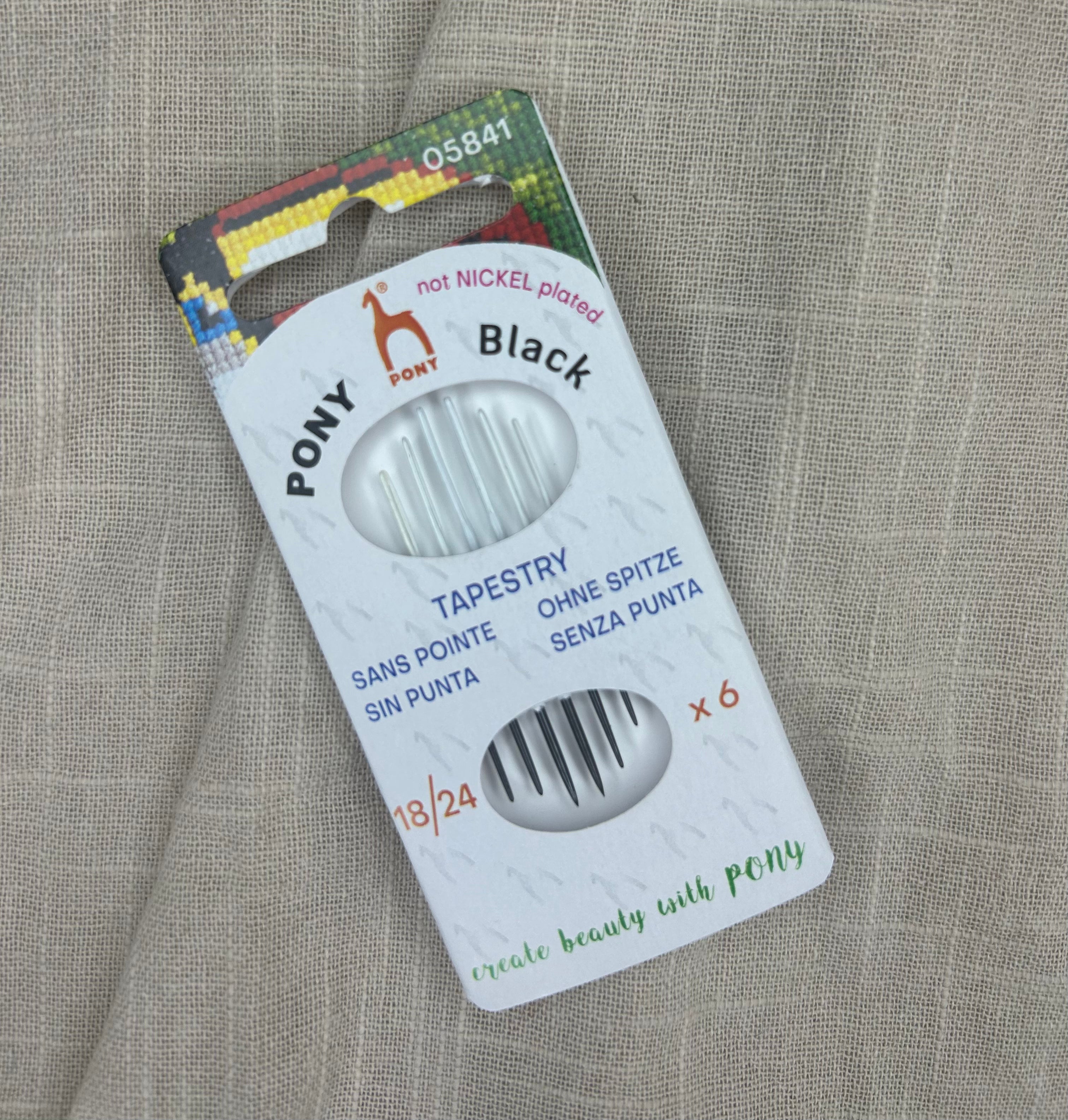 Pony nickelfria tapisserienålar grovlek 18-24 ( art 05841)