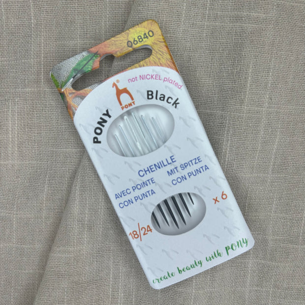 Pony nickelfria broderinålar spetsiga, grovlek 18-24 (art 06840)