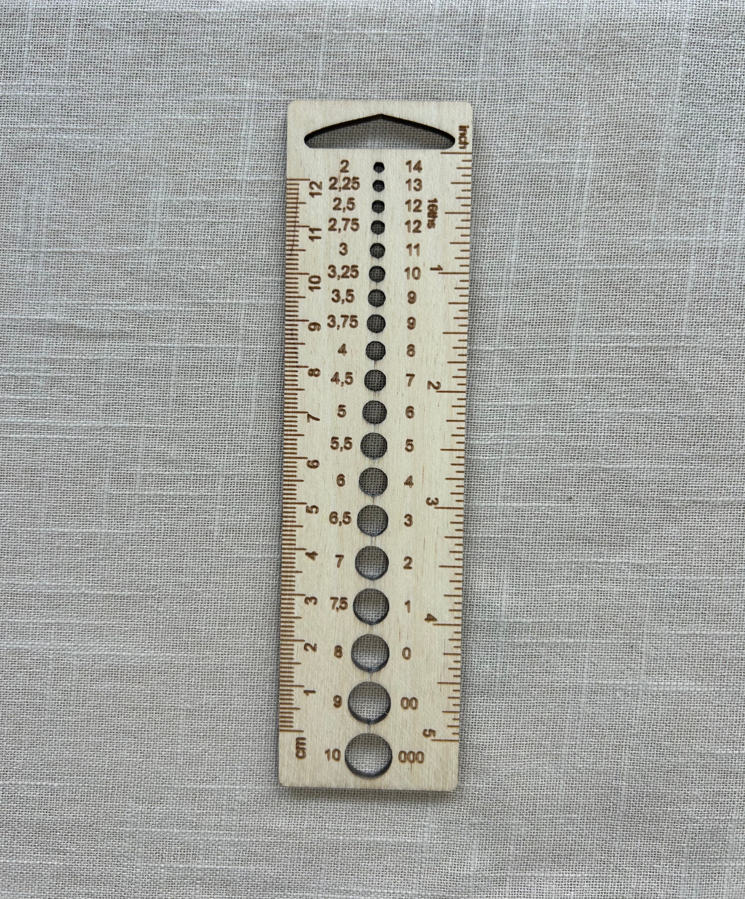 Stickmått linjal i trä