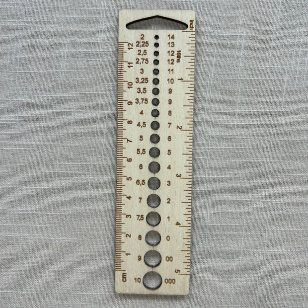 Stickmått linjal i trä