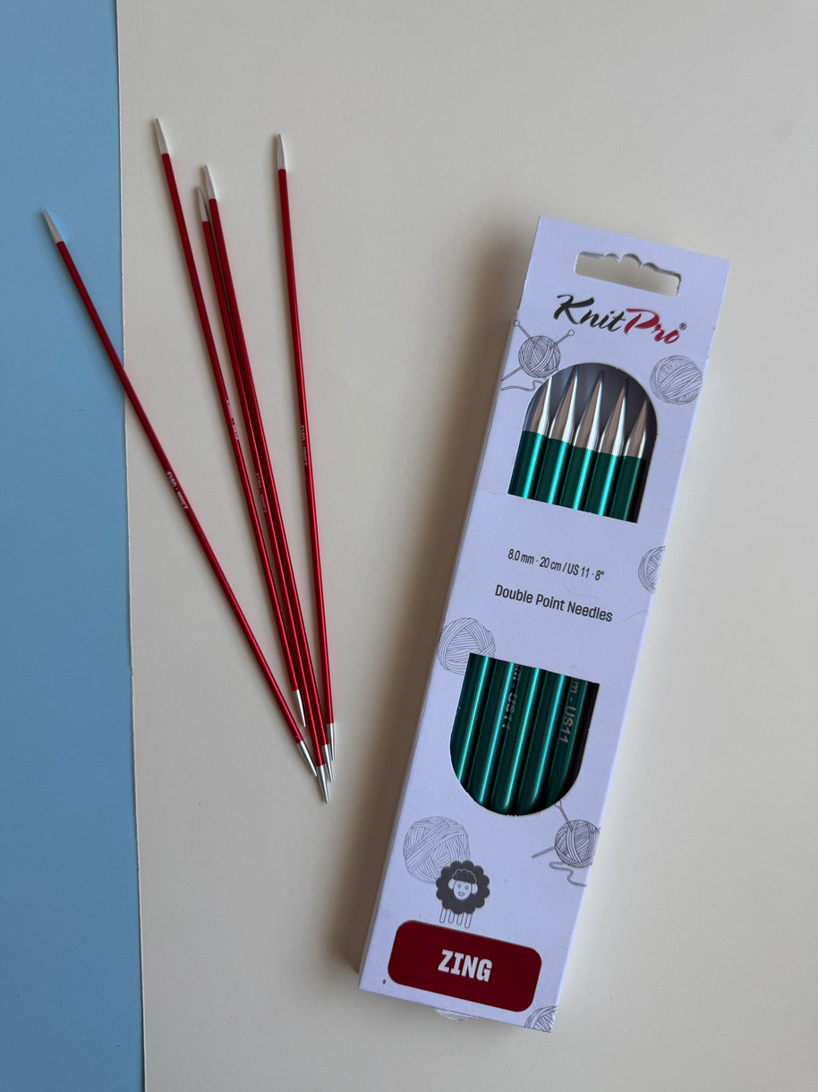 Knitpro Zing 20 cm - strumpstickor