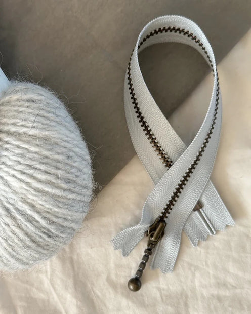 PetiteKnit Zipper - 23 cm Havsskum